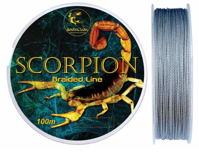 Baracuda Scorpion Braided Fishing Line 100m Grey Dyneema