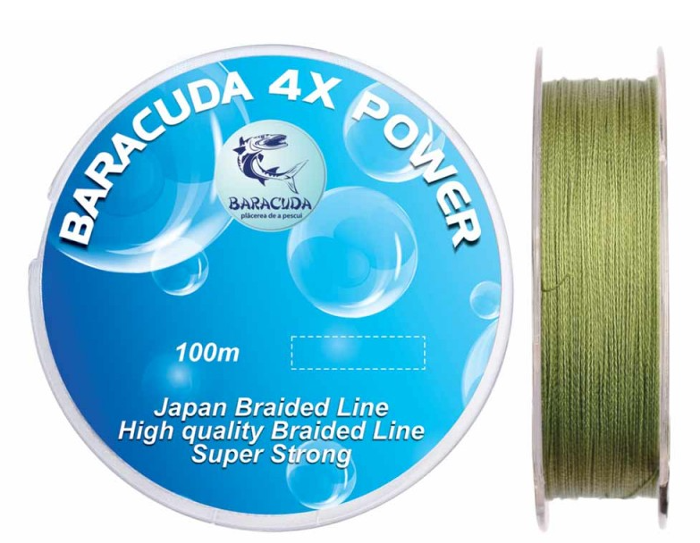 Baracuda 4X Power Braided Fishing Line 100m Olive 4 Strand