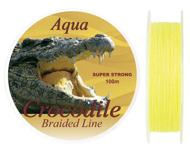 Baracuda Aqua Crocodile Braided Fishing Line 100m Yellow Fluorescent