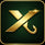 Gold 'X' logo on a green background