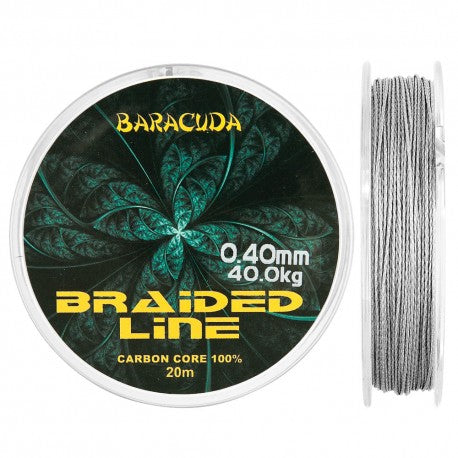Baracuda Braided Fishing Line Grey Petrol 20m High Strength
