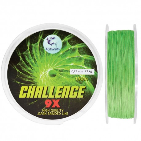Baracuda Challenge 9X Braided Fishing Line 150m Green Fluo 9 Strand