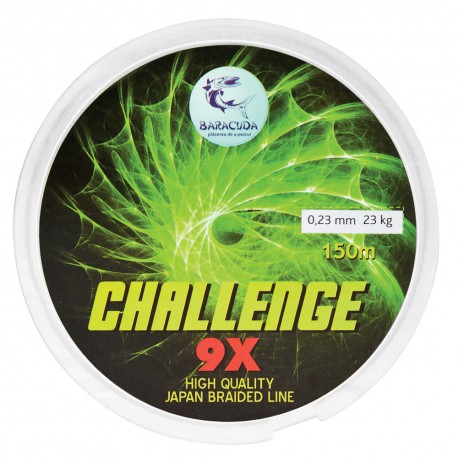 Baracuda Challenge 9X Braided Fishing Line 150m Green Fluo 9 Strand