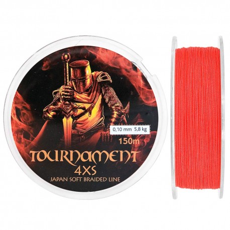 Baracuda Tournament 4XS Braided Fishing Line 150m Orange Fluo Ultra Thin