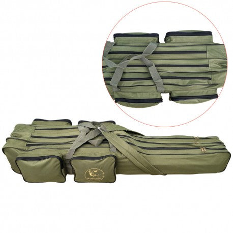 Baracuda Green 3-Compartment Rod Bag