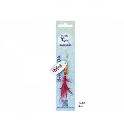 Baracuda fishing lure packaging on a white background