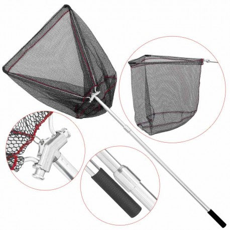 Baracuda Carp Landing Net Rubber Mesh 2.45m