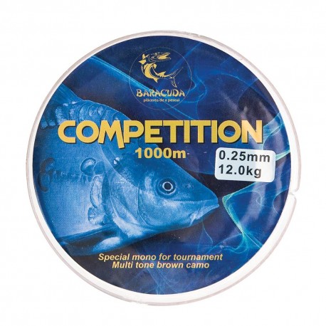 Baracuda Monofilament Fishing Line Competition Brown Camo 1000m