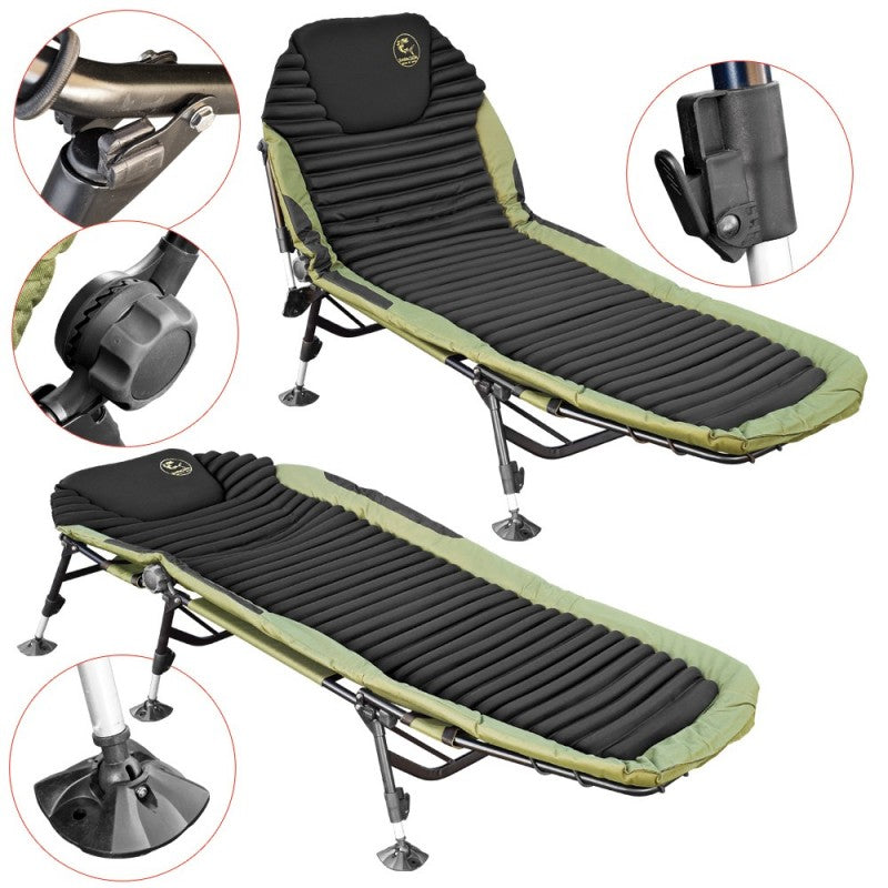 Baracuda Carp Bed HYB001 SPANDEX 3D Folding 200x83cm 6 Legs