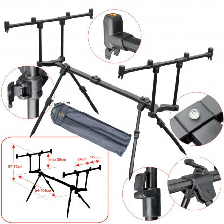Baracuda Carp Rod Pod Rodpod 09 Aluminum 4 Rod