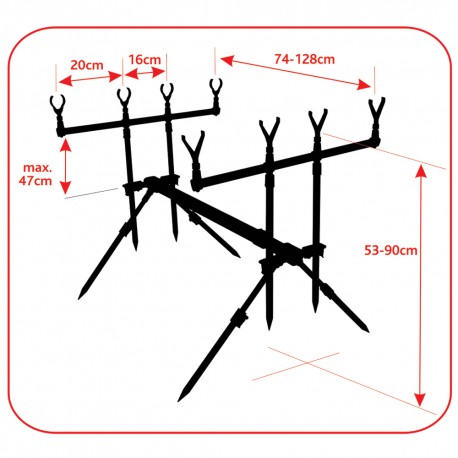 Baracuda Carp Rod Pod Rodpod 06 Aluminium 4 Ruten