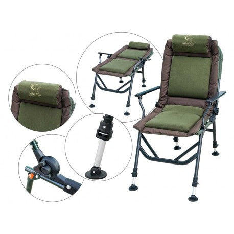 Baracuda Fishing Chair HXC021 Fleece Cushion Adjustable Backrest