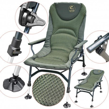 Baracuda Fishing Chair HYC022-UC Neoprene Armrests Green
