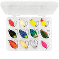 Baracuda Oscillating Spoon Lure Set 12 Hooked Assortment 1.2g-2.5g