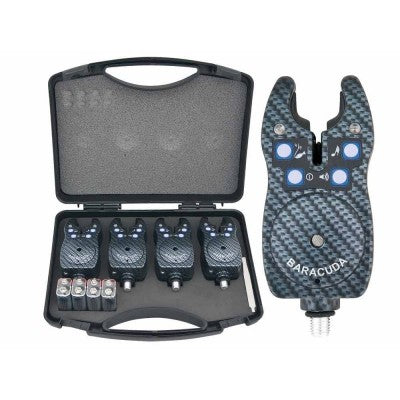 Baracuda Bite Alarm Set TLI010 Carbon Case 4-Piece