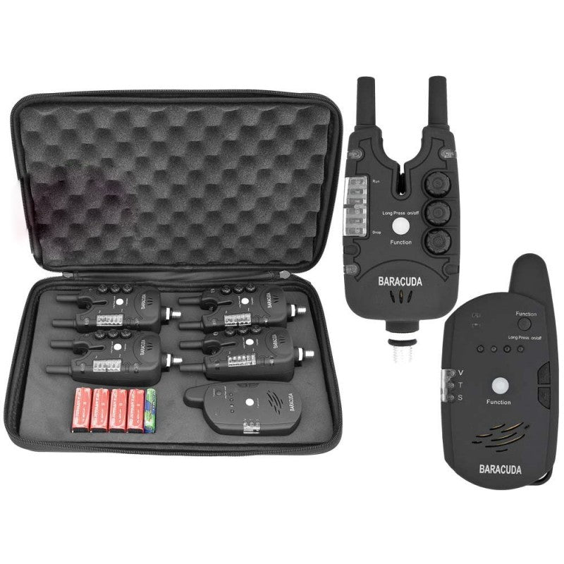 Baracuda Bite Alarm Set TLI028 Wireless Remote Receiver 4+1