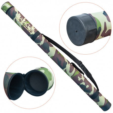 Fishing Rod Tube Baracuda B56 130cm 90mm Camo Hard Rod Case